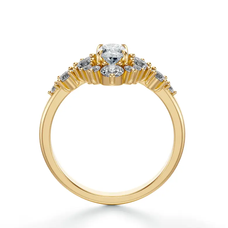Pierścionek z owalnym diamentem 0.40 ct SBPZ_036
